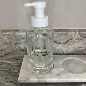 Foaming hand soap glass bottle by Blueland